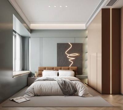 现代家居卧室3D模型下载